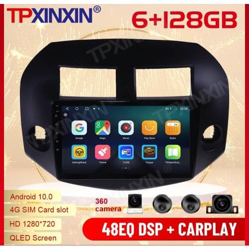 2 Din Carplay Android Radio Receiver For Toyota RAV4 2005 2006 2007 2008 2009 2010 2011 2012 2013 GPS Video Recorder Head Unit