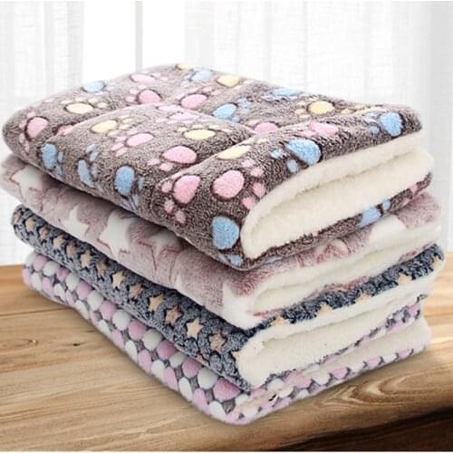 Pet Dog Bed Thickened Cat Soft Fleece Pad Blanket Bed Mat Cushion Home Comfortable Washable Dog Rug Keep Warm S/M/L/XL/XXL/XXXL