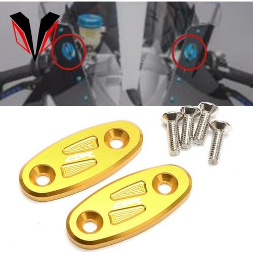 For HONDA CBR650R CBR650F CBR500R CBR300R CBR250R Motorcycle rear view Mirror hole cover Decorative Carbon Cover Mirror Base