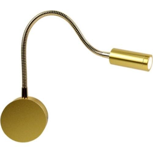 Reading Wall Light Lamp 3W flexible bathroom mirror light Bedside Reading study sconces led luminaire restaraunt decor surface