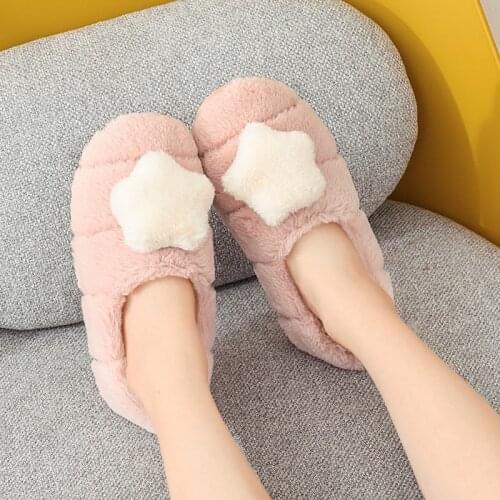 New fall and winter thick bottom home cotton slippers men and women home Plush bag with cotton shoes lovely moon shoes antiskid