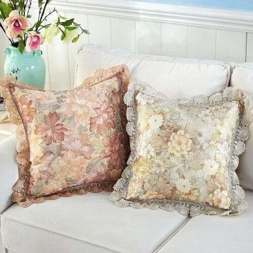 New Arrive European style Rose Garden Pillowcase Bed Cushions Cover Jacquard Cushions Household Throw Pillow Csase