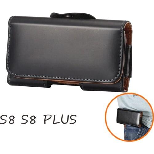 NEW Fashion Men Belt Clip Case Pouch for Samsung S8 s8 plus Cover PU Leather Simple Design Hidden buckle Luxury Holster