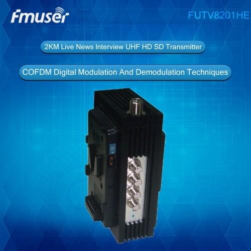 FUTV-8201HE 2KM Live News Interview UHF HD SD Transmitter digital image transmission system