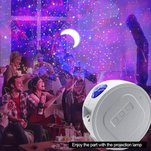 Rechargeable Remote Star Light Projector BT Bedroom Galaxy Moon LED Night Light Ultra Quiet Ocean Wave Cloud Projector