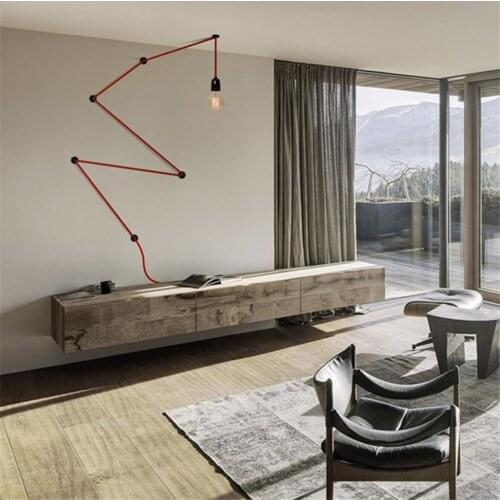 Post Modern DIY Line Wall Lamps Hanging Living Room Bedroom Study Balcony Showroom Sconce Wall Lights with Plugs Deco Fixtures