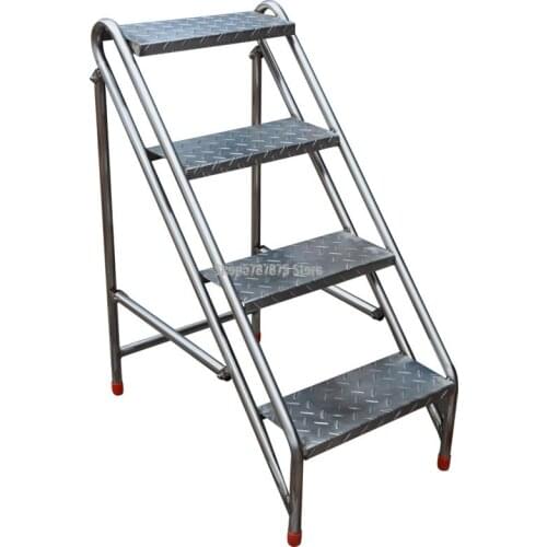 Simple Step Stool Stainless Steel Folding Step Stool Miter Ladder Household Multifunctional Miter Ladder Movable Climbing Ladder