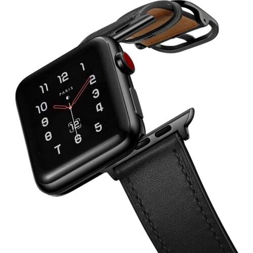 For Apple Watch Band 44mm 42mm Genuine Leather Band Replacement Bracelet Wristband for iWatch Series 5 4 3 2 1 40mm 38mm Strap