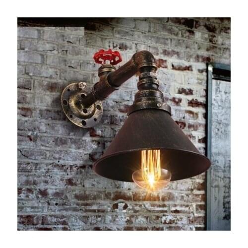 American Loft Style Water Pipe Lamp Industrial Edison Wall Sconce Antique Vintage Wall Light Fixtures For Home Lighting Lampara