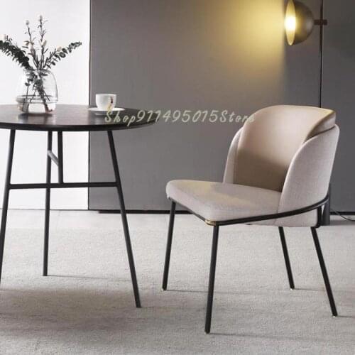 Italian Style Light Luxury Simple Dining Chair Negotiating Leisure Table And Chair Modern Designer Minimalist Backrest Chair