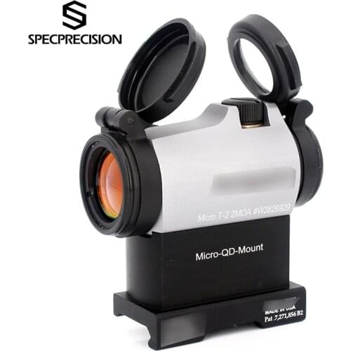 AimPOINT Micro T2 Red Dot Sight Grey With Larue Lt660/Geissle 1.93/Sideok/Unity 2.26 Mount Sets Replica For Airsoft And Hunting