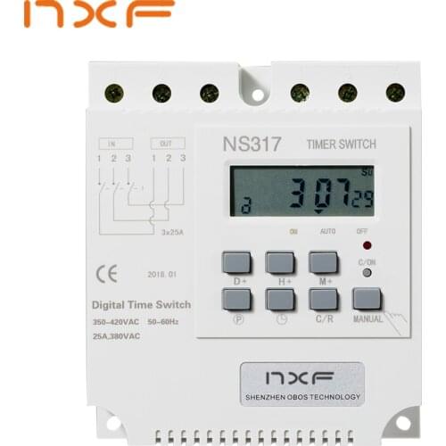 Good credit BS317 380V / 25A / 16A three-phase timer Three-phase motor timing control switch 16 times on / off