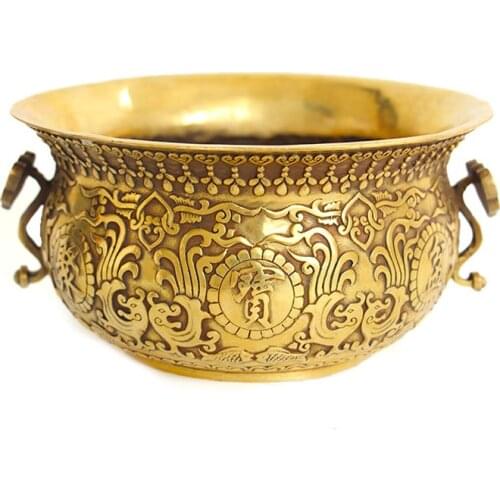 Solid pure copper cornucopia ornaments copper censer home Fengshui fortune jewelry Jinbao shop counter decoration