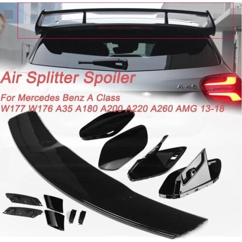 Rear Trunk Glossy Painted Air Splitter Spoiler For Mercedes Benz A Class W177 W176 A35 A180 A200 A220 A260 AMG 2013-2018 2019