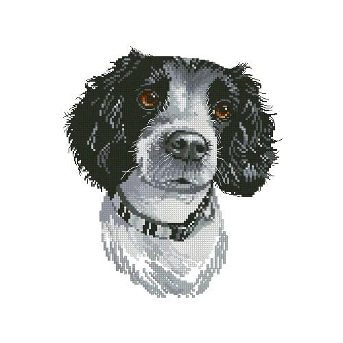 Gold Colletcion Cute Counted Cross Stitch Kit Heritage Dog Animal Portraits Dogs Head