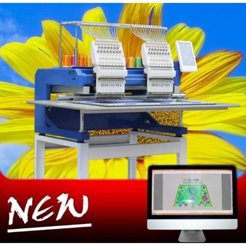 China 10 years service ! Cap t-shirt garment embroidery machines like brother tajima two head 15 color mulit function embroidery