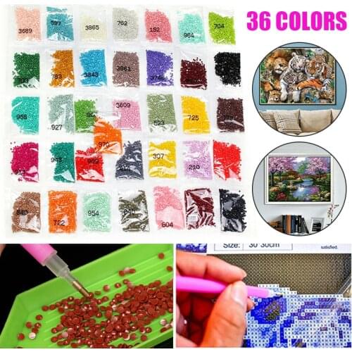 36 Color Embroidery Bead Diamond Painting Embroidery Crystal Beads DIY Beads Diamond Painting Embroidery Painting Accessories