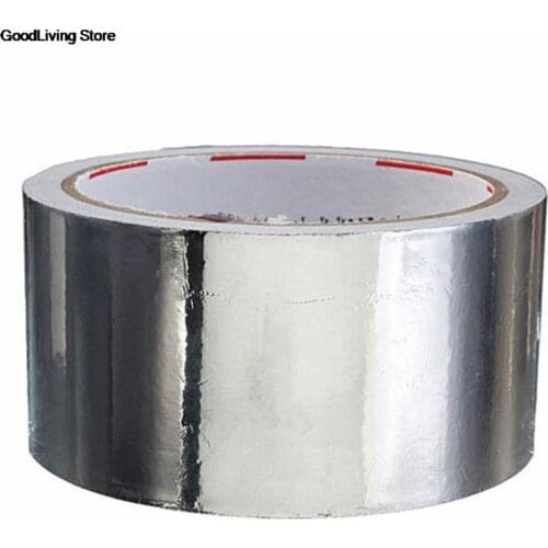 5cm*17m Useful Aluminium Foil Adhesive Sealing Tape Thermal Resist Duct Repairs High Temperature Resistant Foil Adhesive Tape