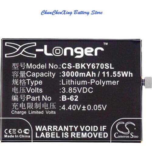 Cameron Sino High Quality 3000mAh Battery B-62, B-B2 for BBK VIVO Y67, VIVO Y67L,For VIVO Y67, Y67L