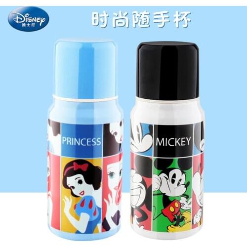 Disney Mickey Mouse Cups Cartoon Stainless Steel Solid Feeding Student Convenient Outdoor Child Sports Bottle Straight drink cup