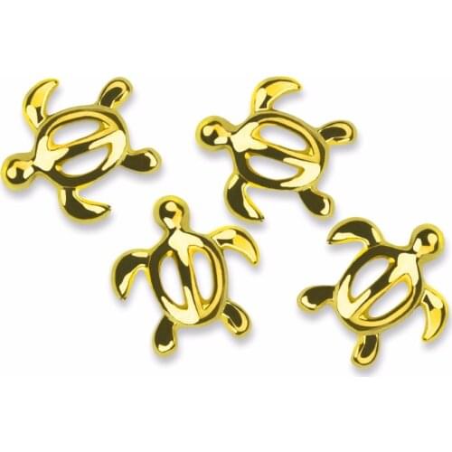 10pcs/lot 7MM Sea Turtle Design Gold Plated Metal Alloy Charms 3D Nail Art Scrafts DIY Decoration Accessory Summer Ocean Series