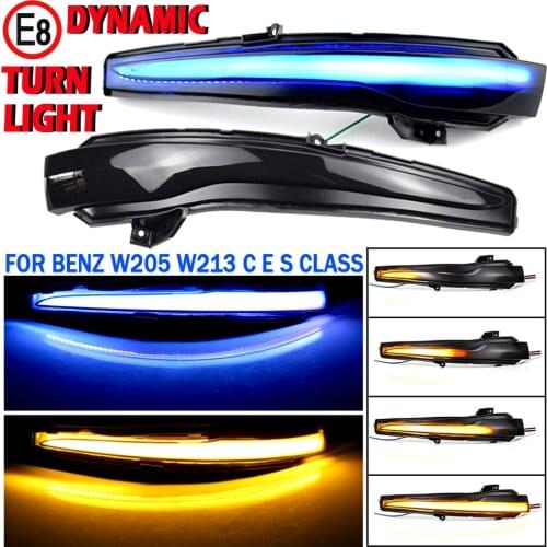 Dynamic Turn Signal Blinker Sequential Side Mirror Indicator Light For Mercedes Benz C E S GLC W205 X253 W213 W222