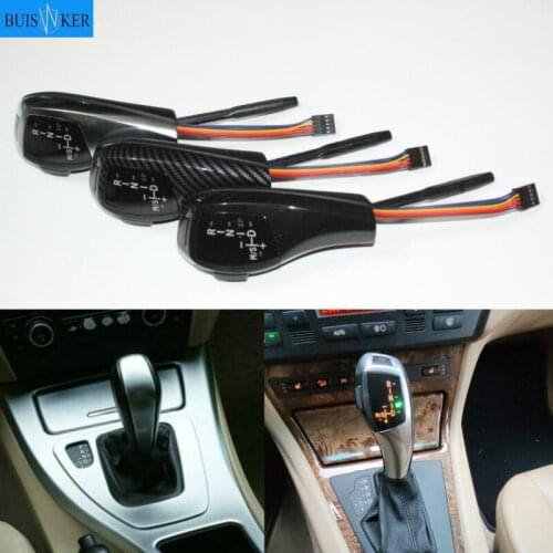 F30 Style Shift Handle Replacement PU Leather for BMW 6 Series 2004-2006 E63 Accessories LED Gear Shift Knob