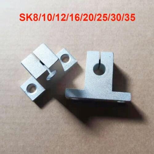 4pcs SK8 SK10 SK12 SK16 SK20 SK25 SK30 SK35 linear bearing rail shaft Support Linear Shaft Linear Rod CNC Router 3D printer Part