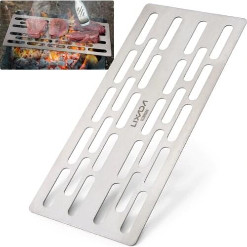 Lixada Titanium Barbecue Grill Lightweight Portable BBQ Grill Plate for Outdoor Camping Hiking Backpacking Picnic tool Backyard