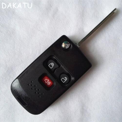 DAKATU 3 Buttons Modified Folding Remote Key Shell Fob For Ford Transit MK6 Maverick Connect 2000-2006 Flip Key Case Cover