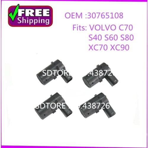 Set 4pcs high quality parking sensor oem 30765108 for Volvo S40 S60 S80 V50 V70 XC70 XC90 OEM 30668100 30765408