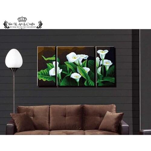 1Set/3PCs Colorful tulip flower Canvas Painting Home Decor Wall Pictures For Living Room Frameless painting by numbers