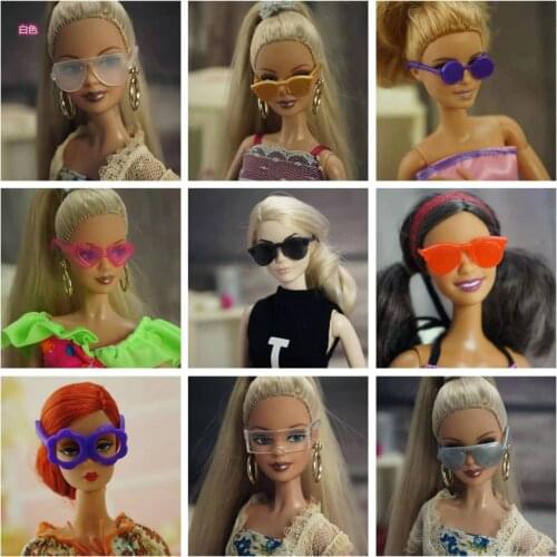11.5" Doll Glasses For Barbie Accessories Kurhn Mini Multicolor Plastic Sunglasses 1/6 BJD Dollhouse Decoration Toys Girl Gifts