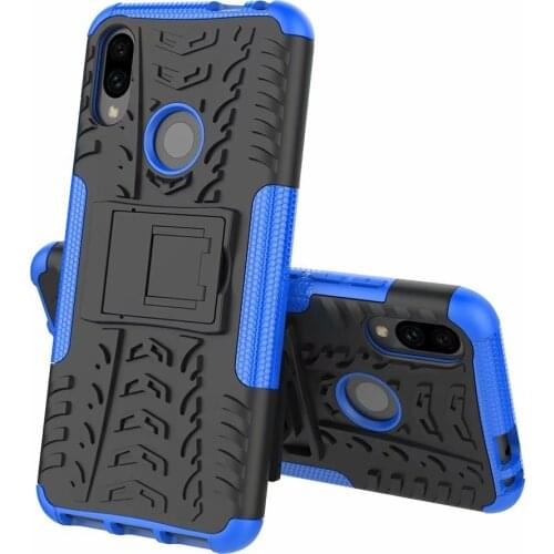 Pierves Shockproof Armor Case Silicon Stand Cover 5.0" Protective Phone Case For Xiaomi Redmi Note7 100/lot