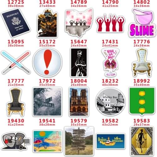 DIY Craft Supplies Sewing Accessories Cartoon Printed Planar Resins Mold 10 Pieces. PR-12725