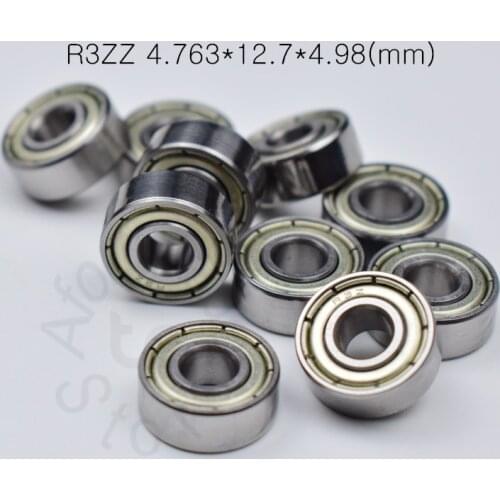 R3ZZ 4.763*12.7*4.98(mm) 10pieces free shipping bearing ABEC-5 bearings metal Sealed Miniature Bearing 3/16 x 1/2 x 0.196" inch