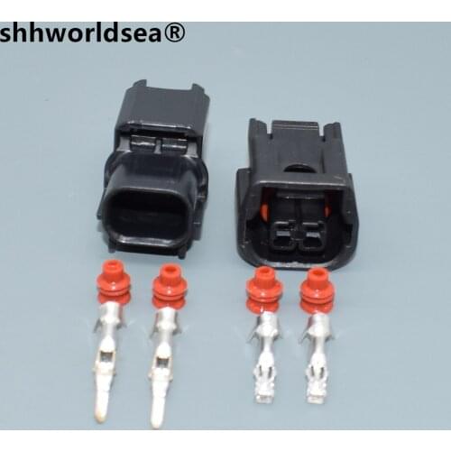 Shhworldsea 2 pin auto connector 1.5 male and female LED headlight speaker plug sensor connectors 6189-7408 6181-6851
