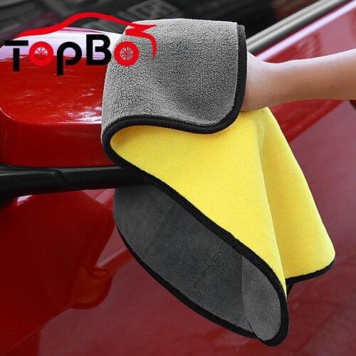 Microfiber Auto Car Wash Towels Cleaning Drying Coral Cloths Double Sided Rag Detailing Super Absorbent Absorb Wax Polishing