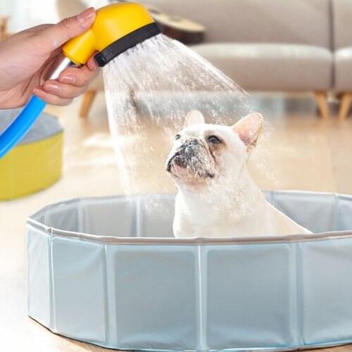 Pet Dog Bath Sprayer Massage Bathe Shower Head PVC Soft Tube Dog Bath Shampoo Pet Grooming Brush For Dogs Cats Cleaner Supplies