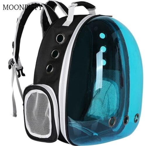 Cat Bag Breathable Portable Pet Carrier Bag Outdoor Travel Backpack for Cat and Dog Transparent Space Pet Backpack