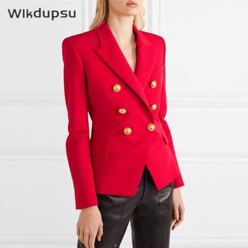 Blazer Women 2021 Designer Fashion Office Ladies High Street Suit Jacket Long Sleeve Luxury Brand Elegant Trendy Coat Female