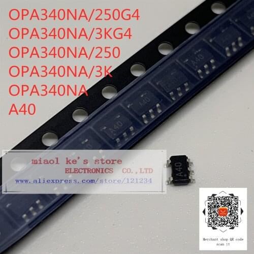[10pcs/1lot]100%New original: OPA340NA OPA340NA/3K OPA340NA/250 OPA340NA/3KG4 OPA340NA/250G4 A40 - IC OPAMP GP 1 CIRCUIT SOT23-5