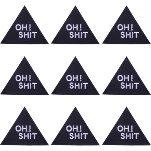 Pulaqi 10PCS Letters Patch Hippie Punk Wholesale Patches Iron On Patches For Clothing Stripe Wholesale Dropship Custom Patch