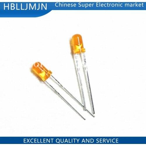 1000pcs LED 3mm Orange/Amber Ultra Bright Round light emitting diode lamp