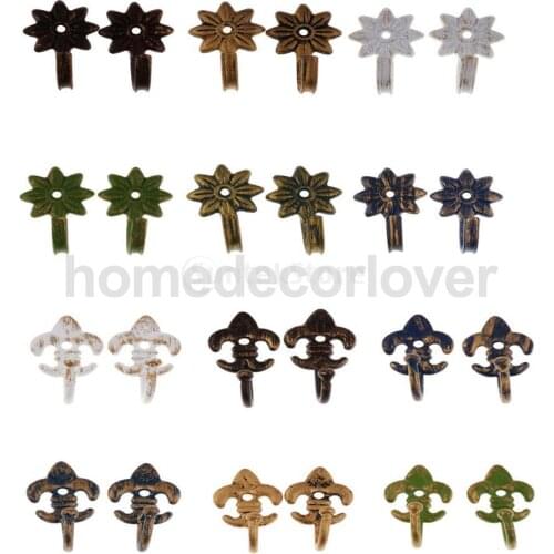 2x Vintage Curtain Hold Back Hook Accessories Window Treatment Hardware Ornament