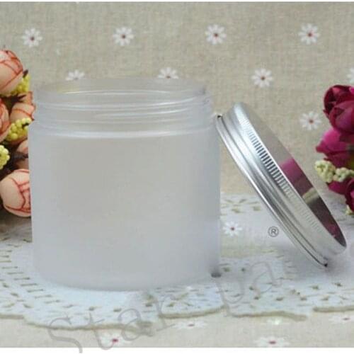 40pcs/lot 200g empty transparent frosted packing bottle Wide mouth cream lotion bottle 200cc Cosmetic packaging bottle