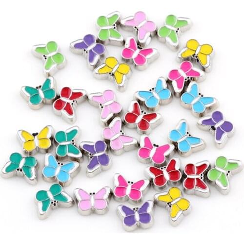 20Pcs/lot Butterfly Floating Charms Hand-made DIY for Glass Lockets