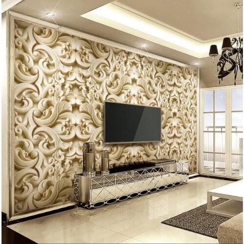 Custom papel de parede 3d, European relief wall murals for living room bedroom sofa TV background wall home decoration wallpaper