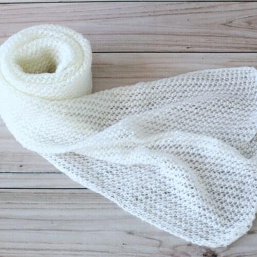 40x150cm Mohair Stretch Wrap Newborn Photography Props Baby Stretch Knit Wrap Photo Props Swaddle Sack