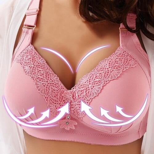 Sexy Push Up Bra Front Closure Solid Color Brassiere Wireless Bralette Breast Seamless Bras For Women Underwear Plus Size 36-46